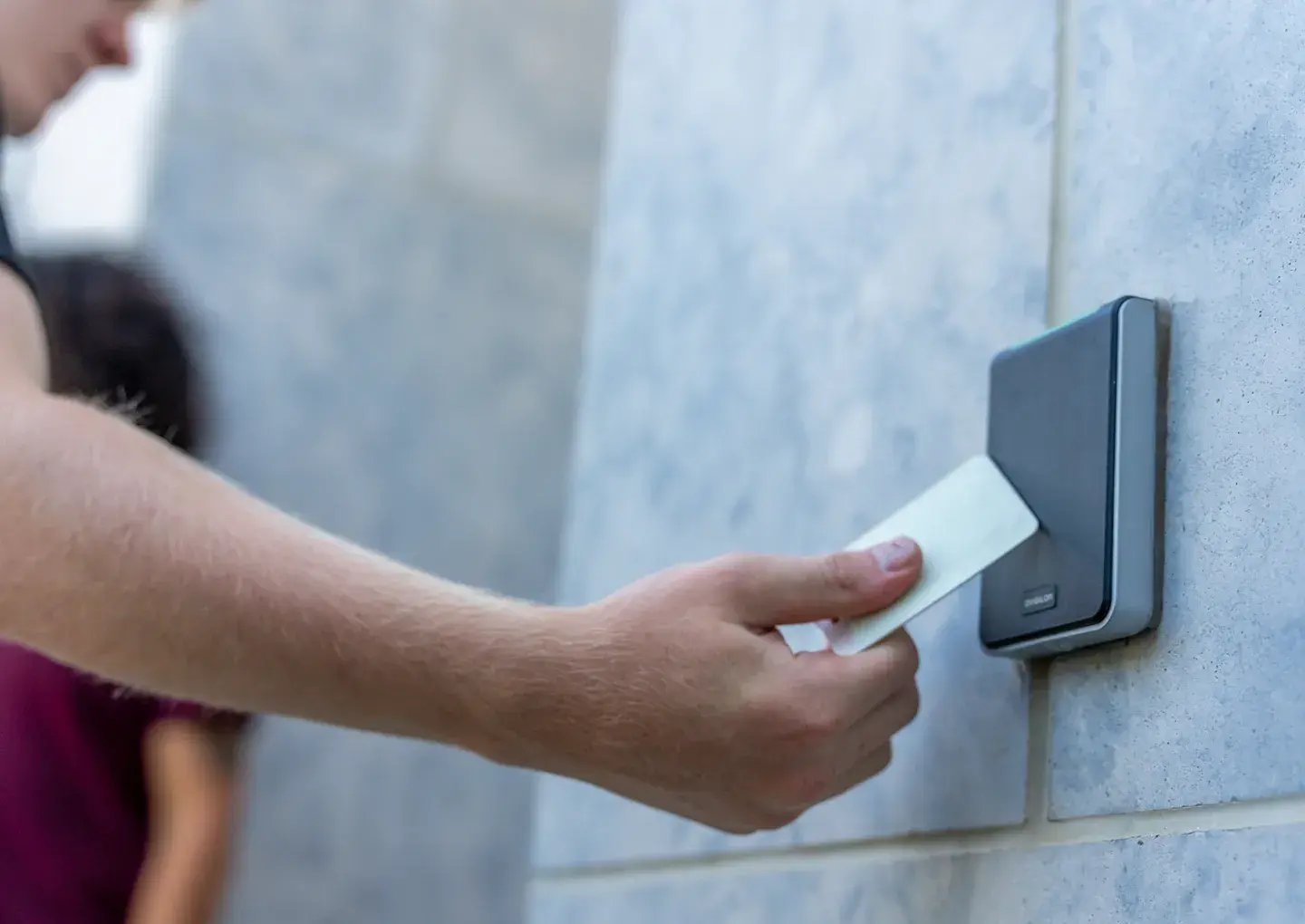 man-using-card-reader