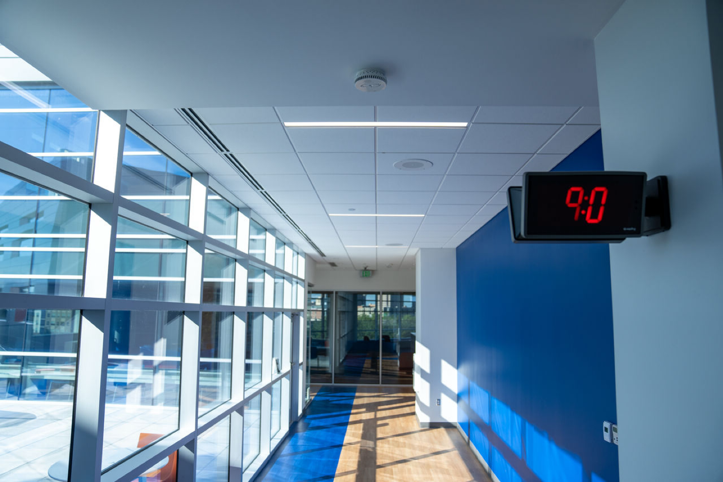 halo smart sensor in school hallway