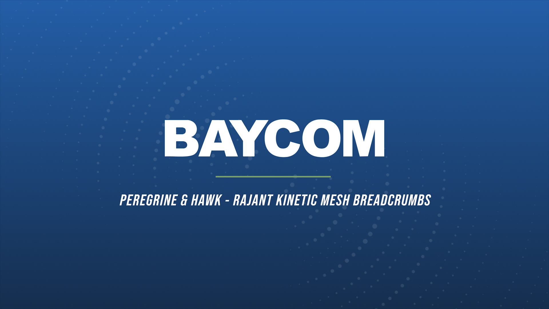 Peregrine & Hawk — Rajant Kinetic Mesh BreadCrumbs