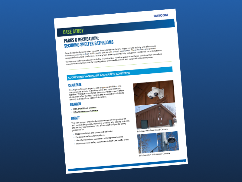 Case Study: Securing Park Shelter Bathrooms